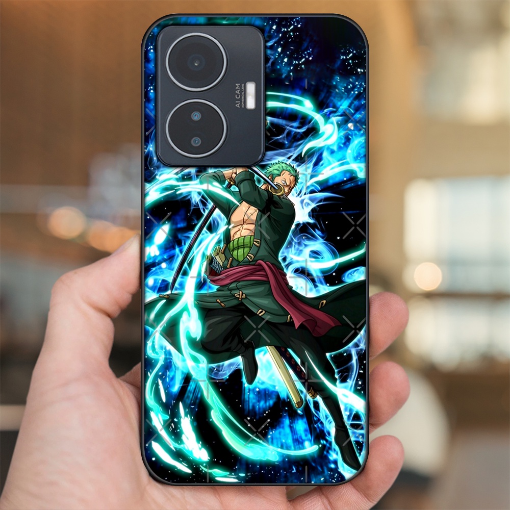 Ốp lưng Vivo Y55 2022 viền đen in hình Zoro One Piece