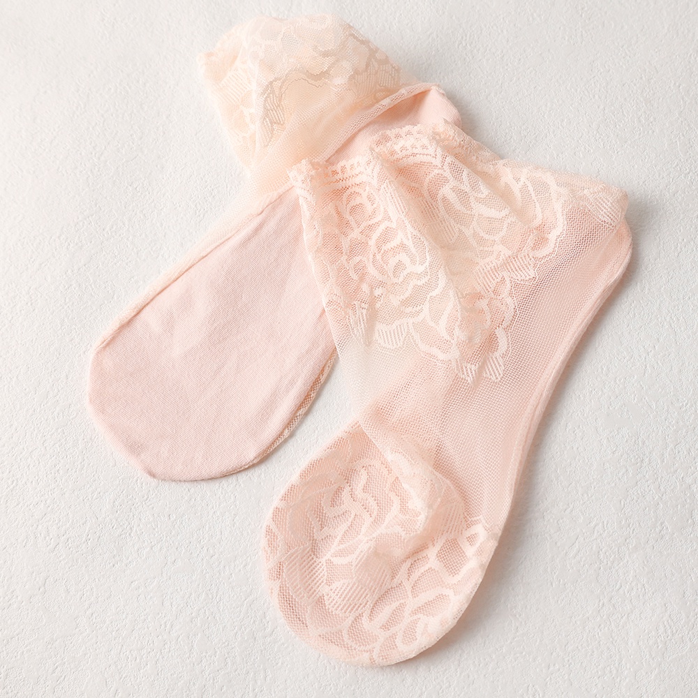 1 Đôi Tất Ren Cotton Ngắn Chống Trượt Thời Trang Xuân Hè Cho Nữ