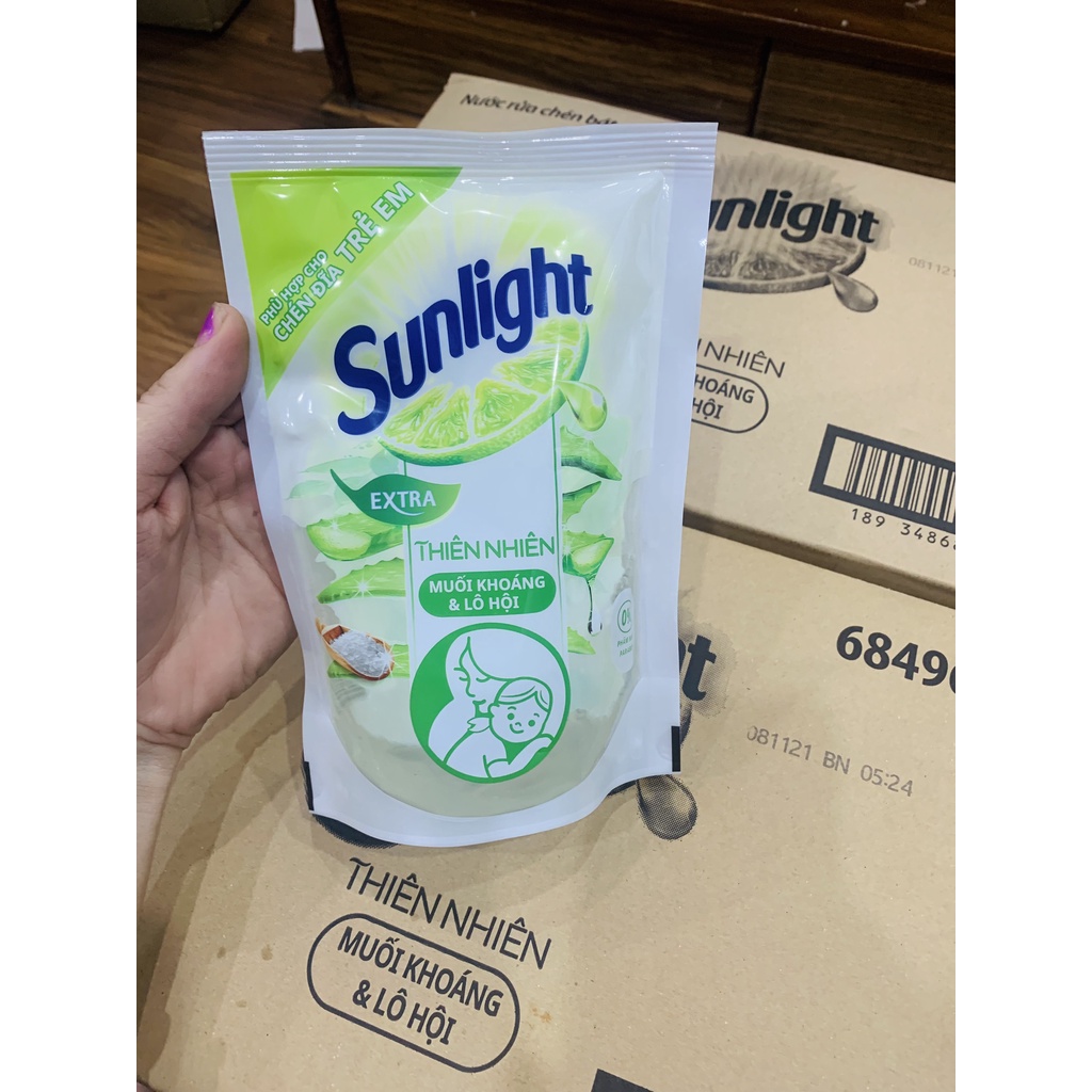 Nước Rửa Chén SUNLIGHT Muối Khoáng &amp; Lô Hội ( Hàng KM)