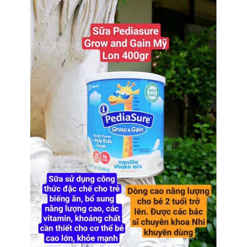 Sữa PediaSure Grow and Gain 400gr (2-10 tuổi)