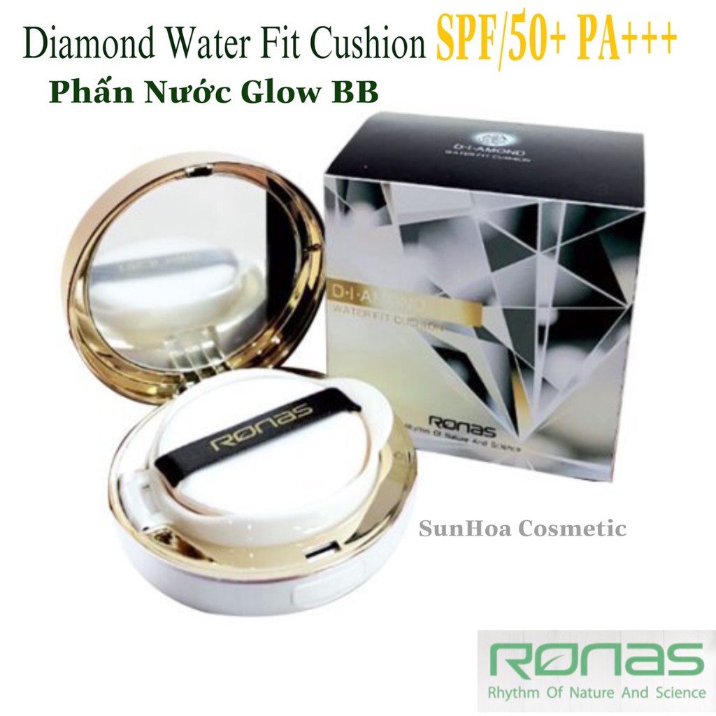 Phấn Nước BB-Ronas Diamond Water Fit Cushion (2 lõi phấn)