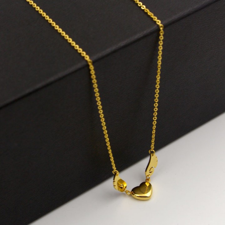 Dây Chuyền Đôi Cánh Trái Tim Titan Cao Cấp TT 1493