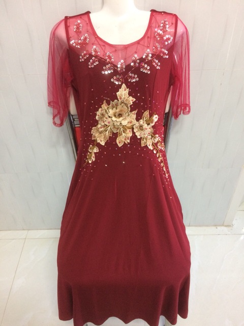 Đầm dạ hội trung niên form lửng BN11 | BigBuy360 - bigbuy360.vn