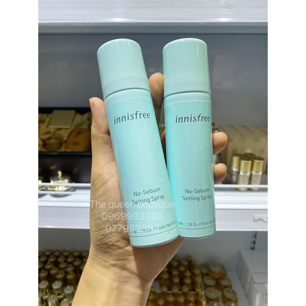 XỊT KHOÁNG KIỀM DẦU GIÚP CỐ ĐỊNH LỚP TRANG ĐIỂM INNISFREE NO SEBUM SETTENG SPRAY 50ML CHÍNH HÃNG - 10856