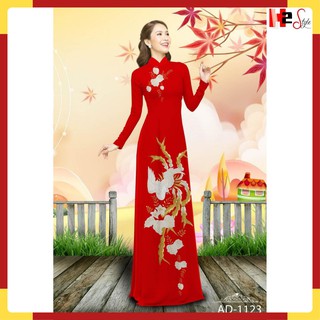 ÁO DÀI LỤA TRUYỀN THỐNG HOẠ TIẾT SIÊU ĐẸP NHẸ NHÀNG-KÈM ẢNH THẬT