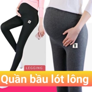 Quần bầu legging mèo lót lông siêu ấm