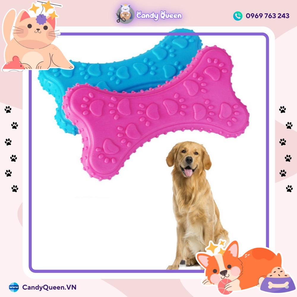 [Xương Gặm Cho Thú Cưng] ⚡ Chất liệu siêu bền cho chó gặm, tập cắn size 10cm