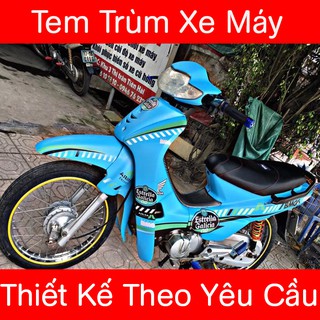 Tem Trùm Xe Wave Xanh