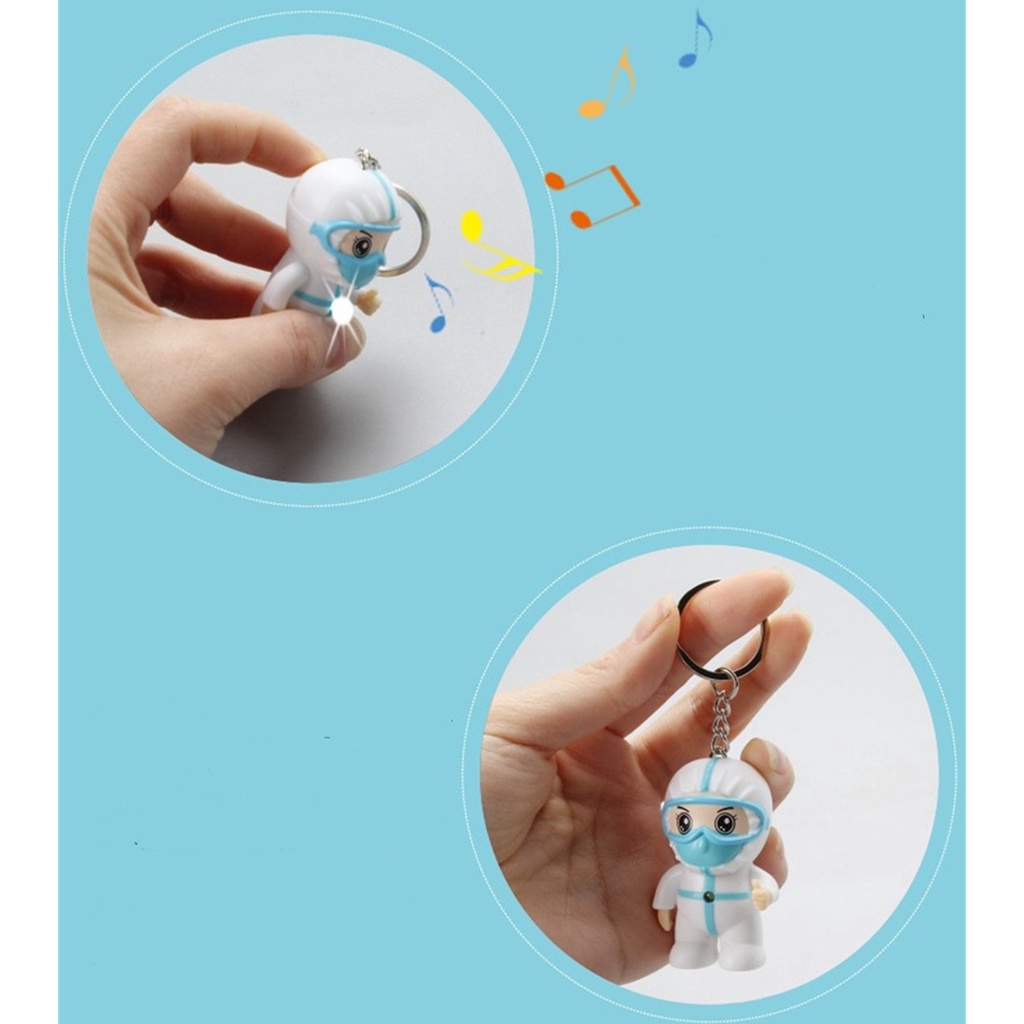 Móc khóa hình bác sĩ phối đèn LED độc đáo