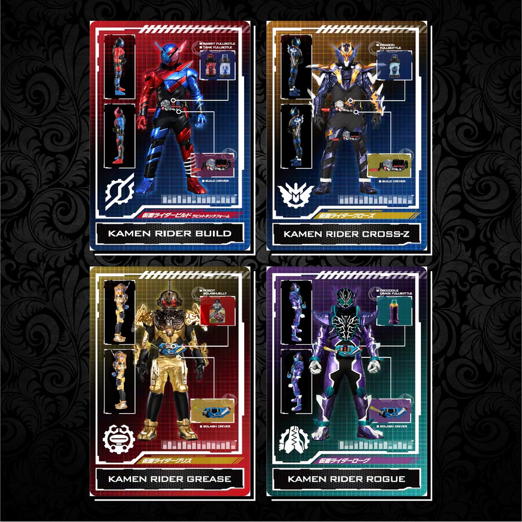 [Độc Quyền Phản Quang 7 Màu] Thẻ Bài (Card) Kamen Rider Build Data Card - Ganbarizing