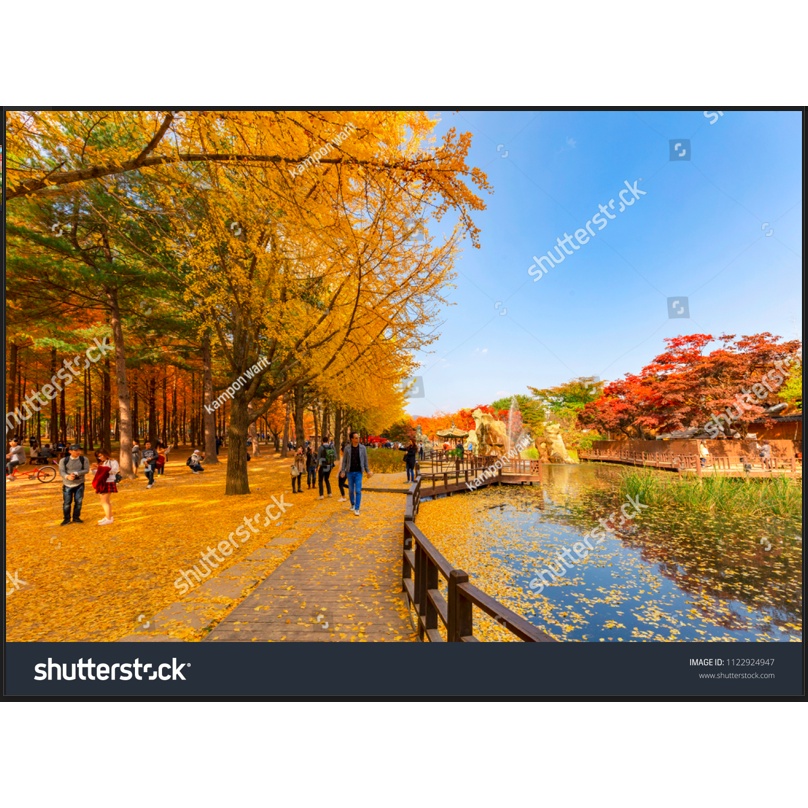 Tranh lụa 3D trang trí quán ăn, quán nướng đường phô - hẻm phố - góc phố HÀN QUỐC – KOREA