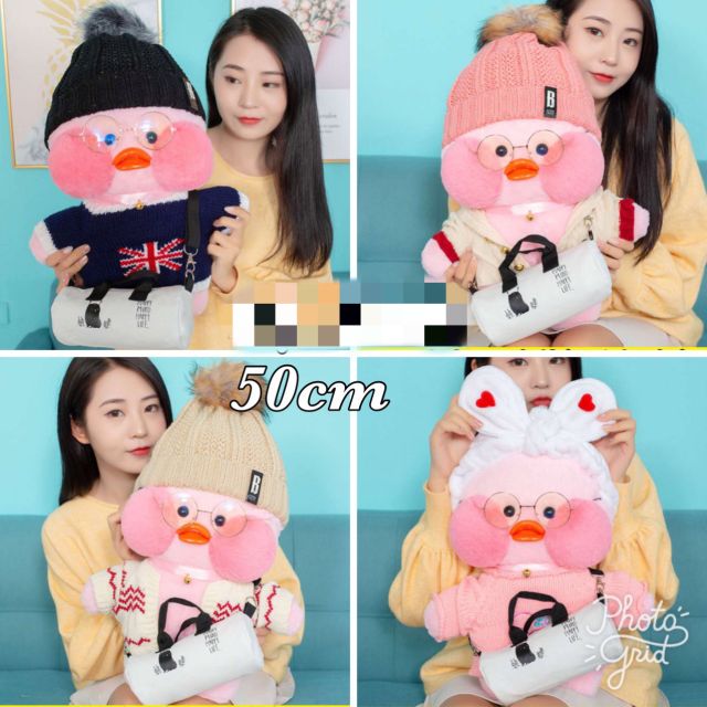 Vịt má hồng Lalafanfan size 50cm thú bông dễ thương