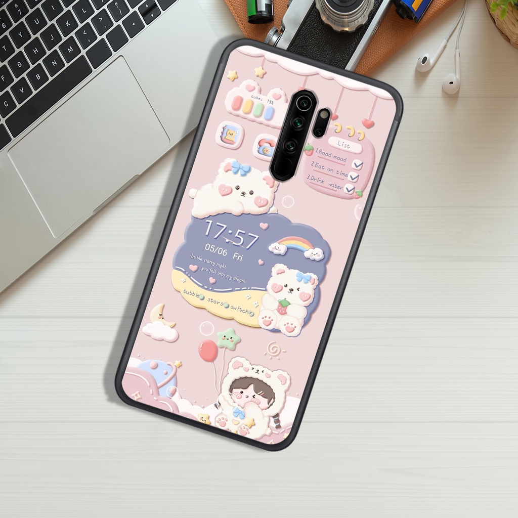 Ốp Lưng XIAOMI REDMI NOTE 8 - NOTE 8 PRO - REDMI 9, In Hình Gấu Cute, màu sắc bắt mắt.