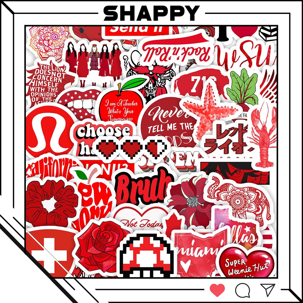 Sticker Dán VSCO Girl PVC Chống Thấm Nước | Dán Laptop - Dán Nón Bảo Hiểm - Dán Xe - Dán Vali [Shappy Shop]