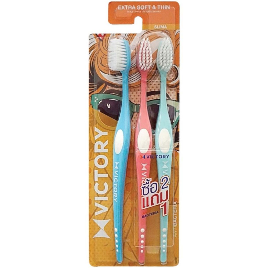 Bàn chải đánh răng Victory nhập khẩu Thái Lan, bàn chải đánh răng mềm mại không đau lợi