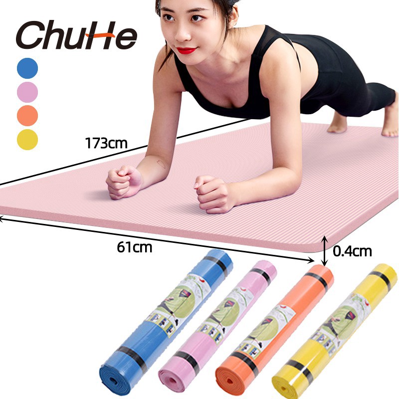 Yoga pilates (Miễn Phí Giao Hàng) Thảm Tập Yoga Siêu Dày 4mm Chống Trượt