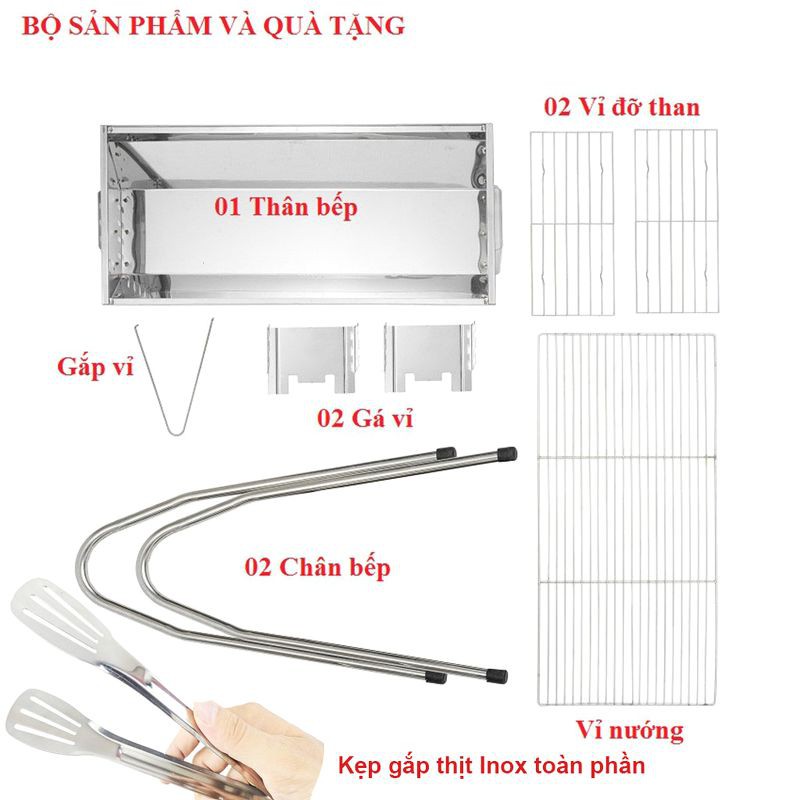 Bếp Nướng Than Hoa Nâng Hạ Vỉ 3 Chế độ Chất Liệu Inox 430 Không Han gỉ Hàng loại 1 được phấn phối bởi ducstore