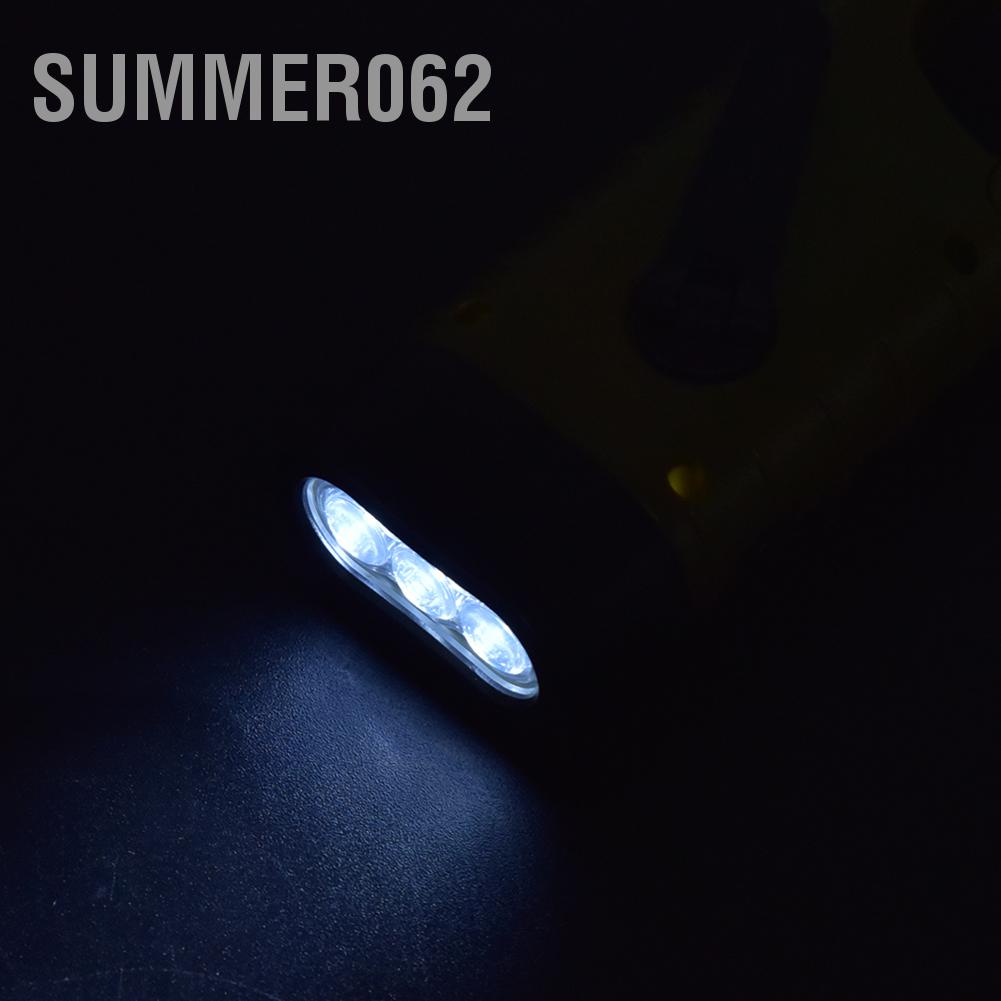 Summer062 AT5503 ABS Plastic Solar Hand Crank Flashlight Emergency LED Portable Torch for Climbing Camping