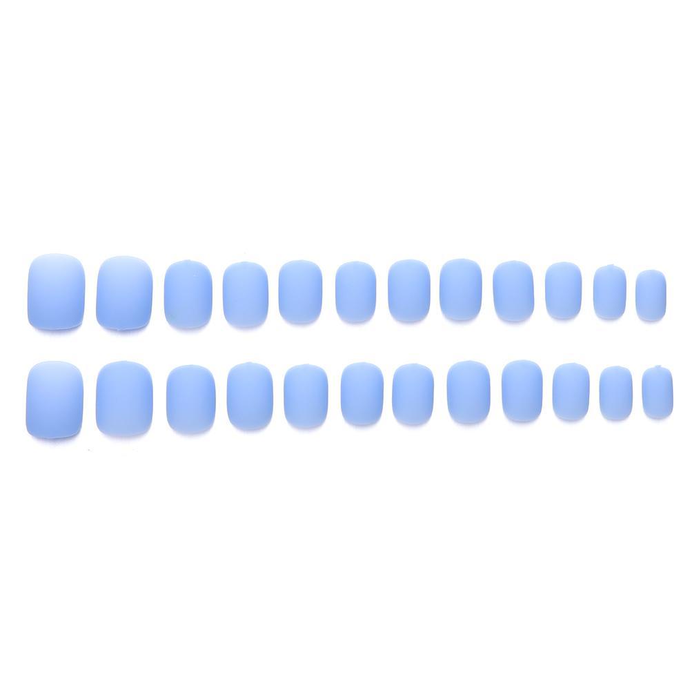 Bộ 24 Móng Tay Giả Đầu Vuông Ngắn Che Phủ Toàn Diện Tháo Rời Được