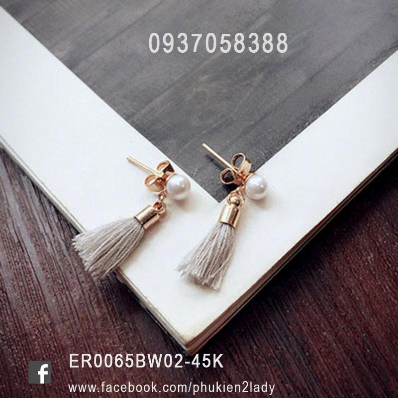 Khuyên tai tua rua xuất khẩu ER0065BW02