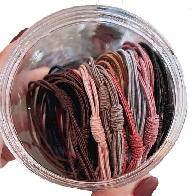 20pcs Mom's Hair Bands Kids Fashion Hair Accessories Women Ponytail Rubber Band Hairties