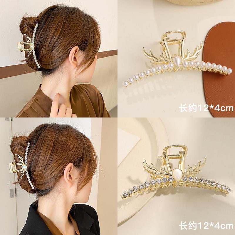 Kẹp Tóc Kim Loại Đính Ngọc Trai Giả Thời Trang Hàn Quốc Dành Cho Nữ