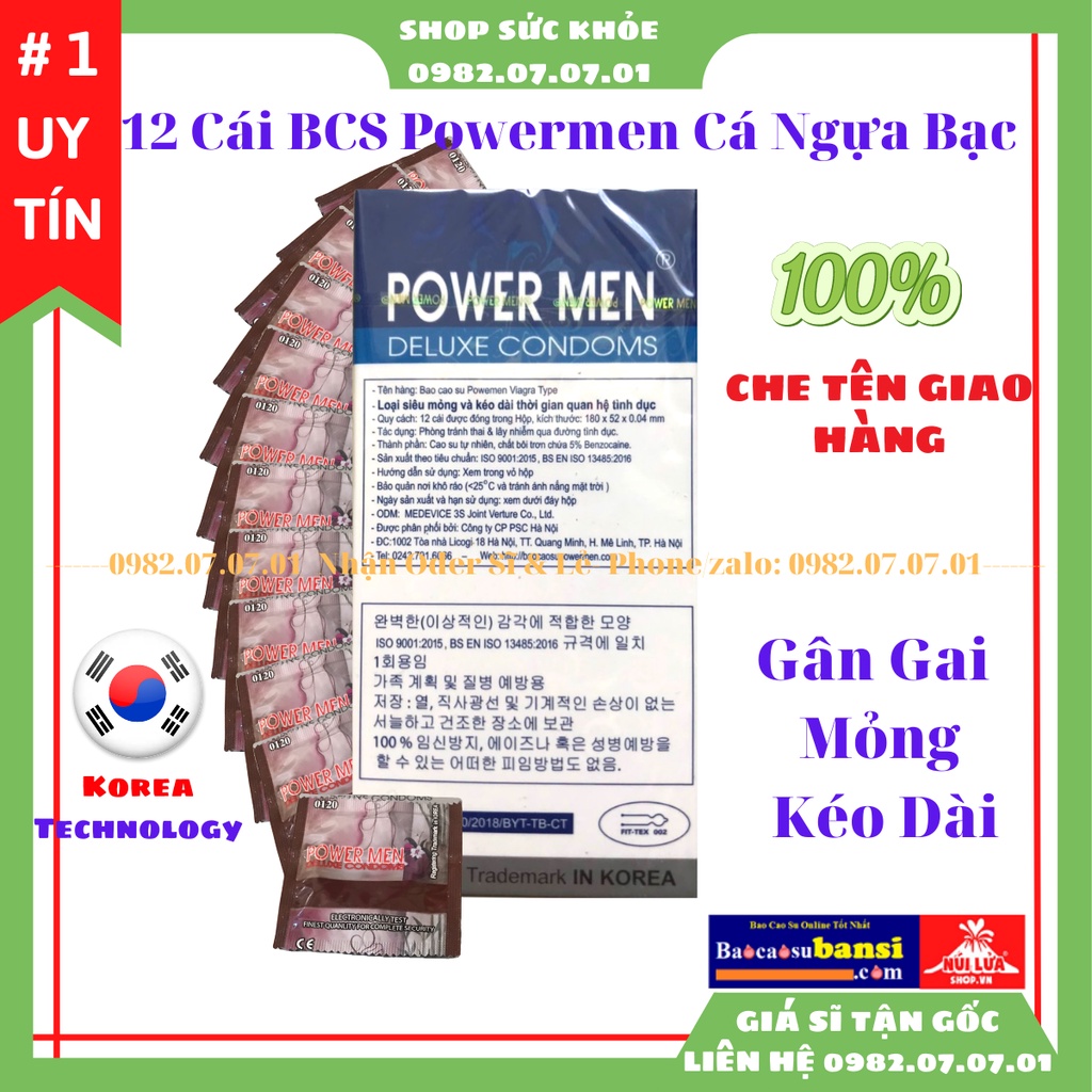 Bao Cao Su Cao Cấp Siêu Mỏng Kéo Dài Quan Hệ Powermen Viagra Type 12 Cái Giá Chính Hãng 100% Có VAT - Phân Phối Sỉ