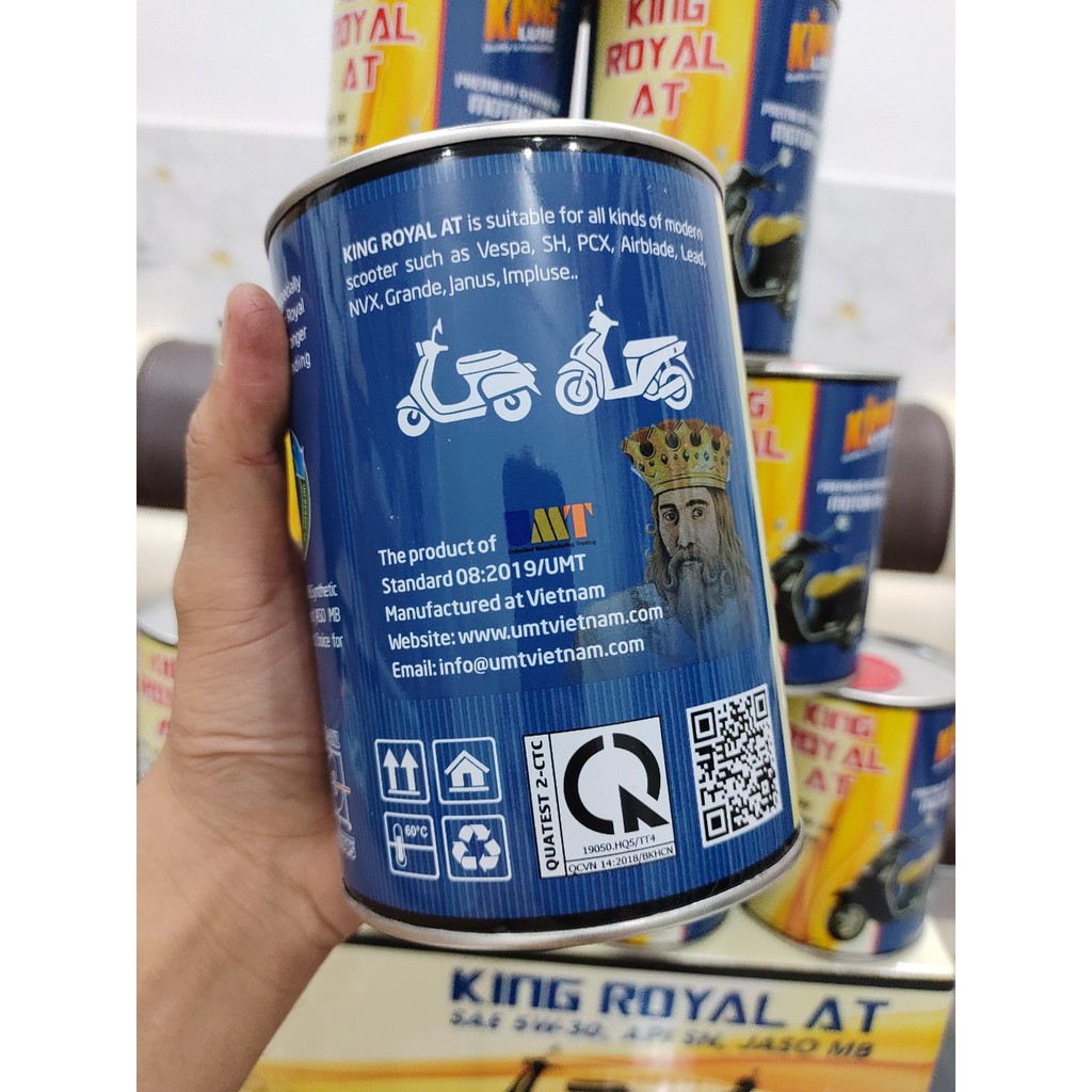 KINGLUBE - NHỚT KING ROYAL AT 5W30  0.8L NHỚT TỔNG HỢP CHẤT LƯỢNG CAO CHO XE TAY GA