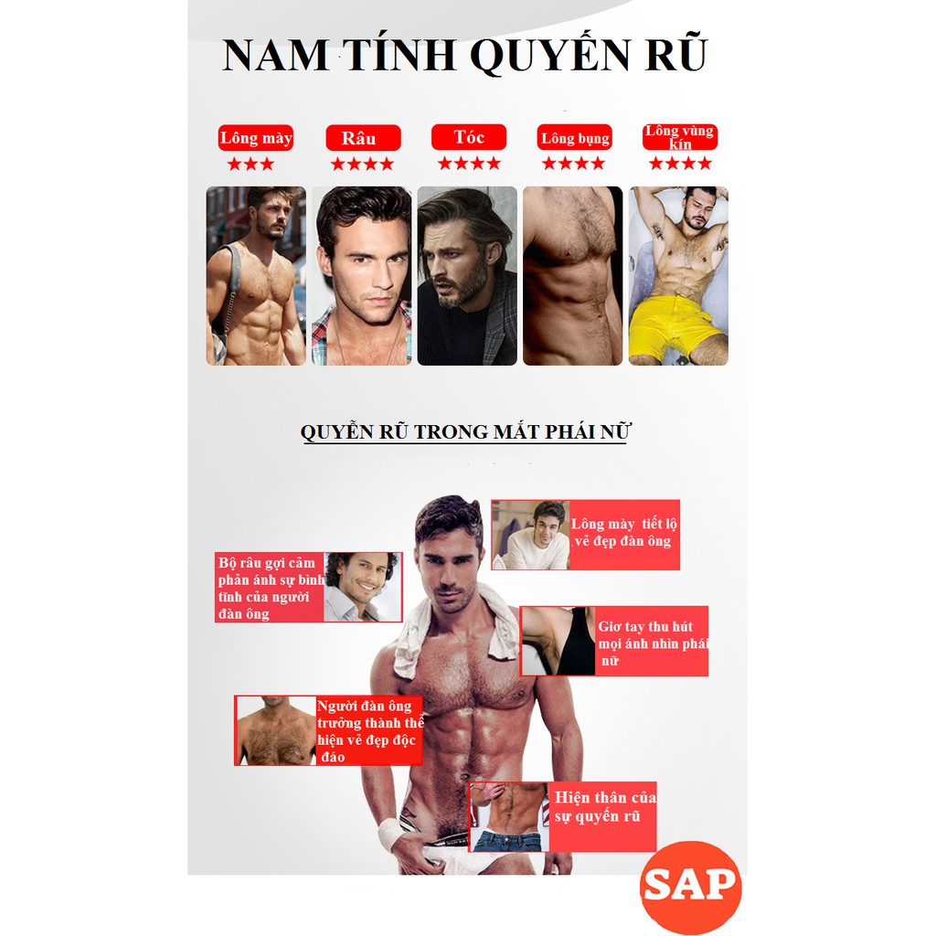 Tinh Chất Giúp Mọc Râu,Tóc, Lông Mày Cực Mạnh Đầy Nam Tính  Beard Growth