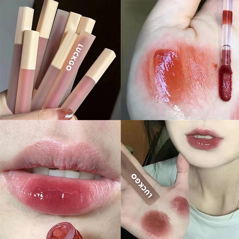 Son bóng Môi Luckgo dạng lỏng lâu trôi màu sắc tươi sáng chất lượng cao