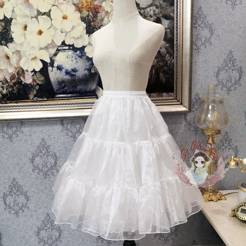 Tùng váy chân váy xòe qua gối tùng phồng cho trang phục váy xòe loli