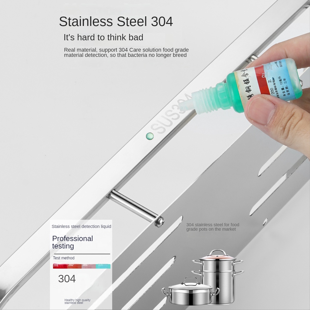 Kệ Đựng Gia Vị Dán Tường Xinkunlong Inox SUS304 Đa Chức Năng