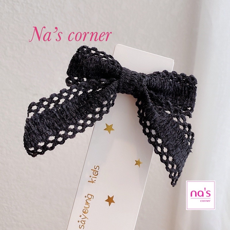 Kẹp tóc mỏ vịt nơ vải xinh xắn, dễ thương phong cách Hàn Quốc