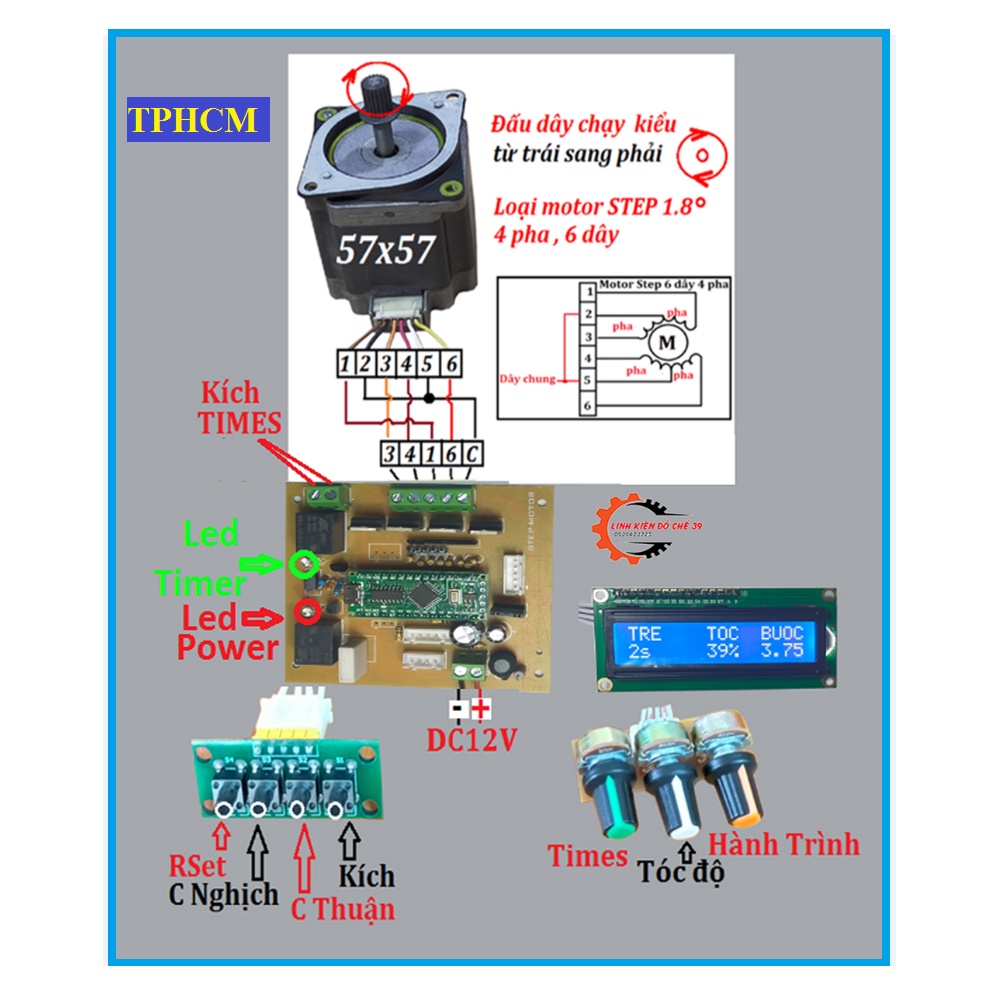 mạch khiển motor bước (code hàn pin) phiên bản mới đã khắc phục lỗi các phiên bản trước