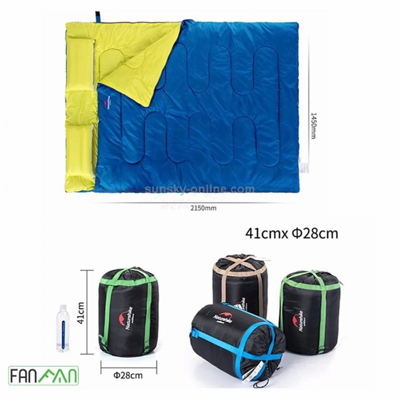 TÚI NGỦ ĐÔI CÓ GỐI BƠM HƠI NATUREHIKE SD15M030-J