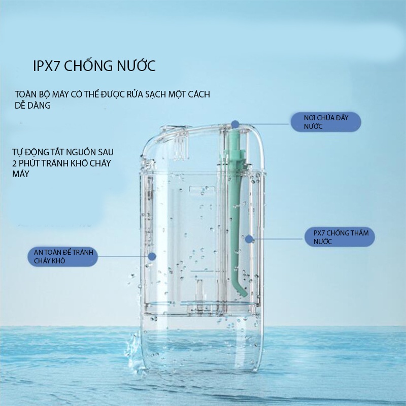 Máy Tăm Nước Nha Khoa Bản Nội Địa-Tặng 4 Đầu Phun-Đầu Ra Mạnh Sạch Những Cặn Sau Khi Ăn-Bảo Hành 12 Tháng