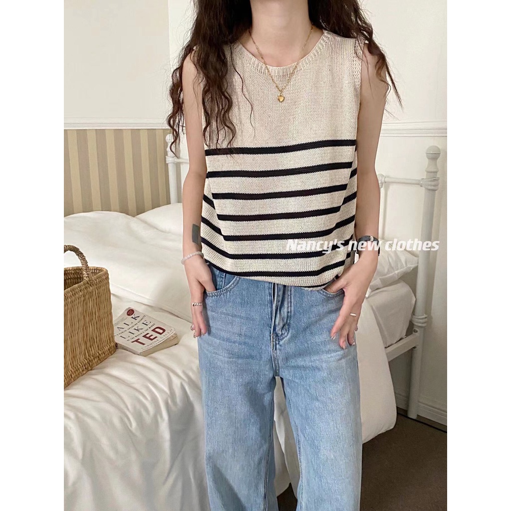 Áo Tanktop len kẻ ngang Nancy