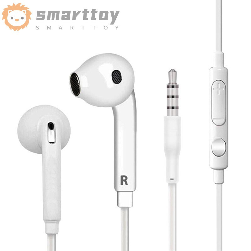 3.5mm Stereo Music Wired Earphone In Ear Earbud Control Headphone with Mic for Samsung S6/ S6 Edge