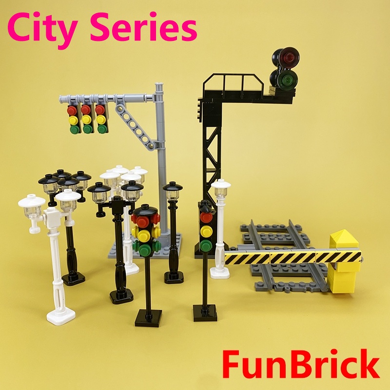 Set 2 Đồ Chơi Lắp Ráp Mô Hình Đèn Đường Phố MOC