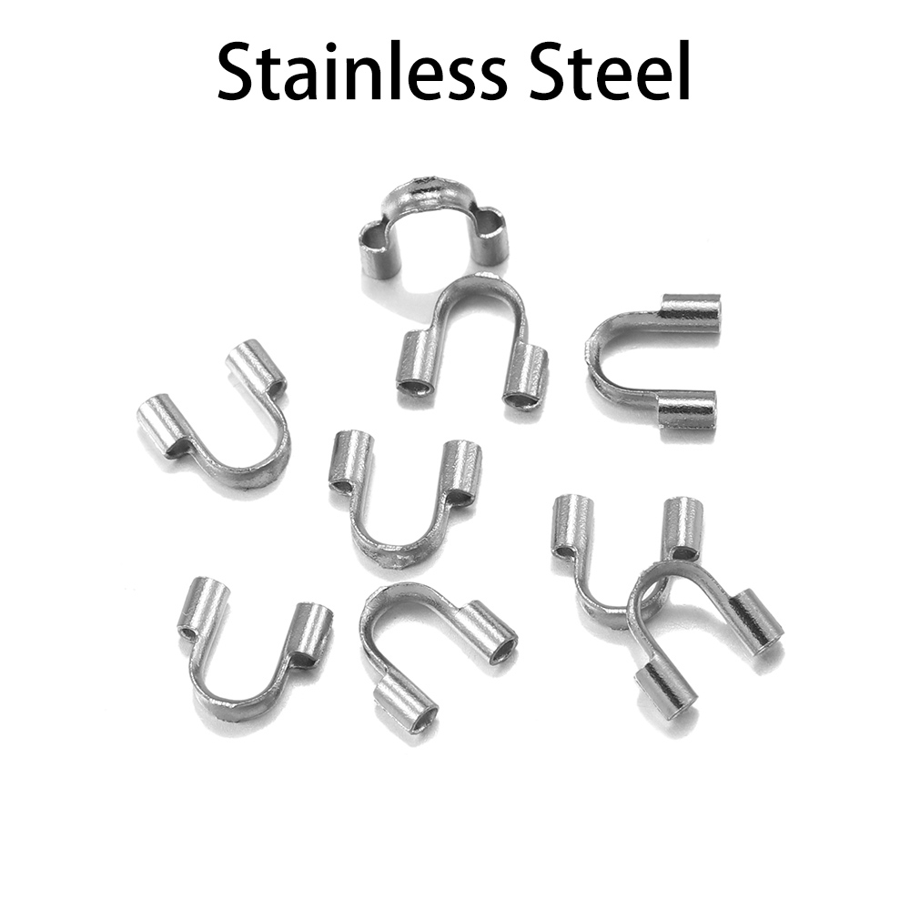 St.kka Set 30 Vòng Thép Không Gỉ Bảo Vệ Đầu Nối Dây Điện Hình Chữ u