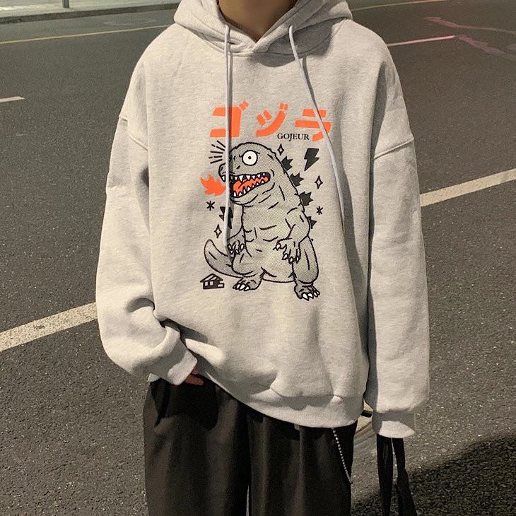 Áo hoodie nam nữ hình khủng long nhiều màu dưới 65kg mặc vừa | BigBuy360 - bigbuy360.vn