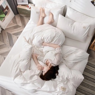 Bộ Chăn Ga Gối Cotton Tici Trắng