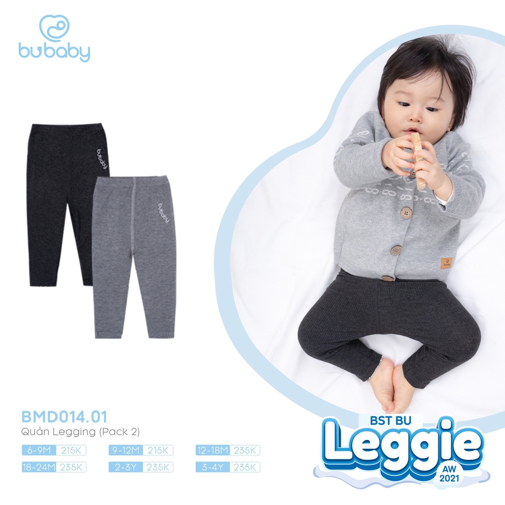 [CHÍNH HÃNG] Set 2 quần legging trẻ em BMD014.01 Bu