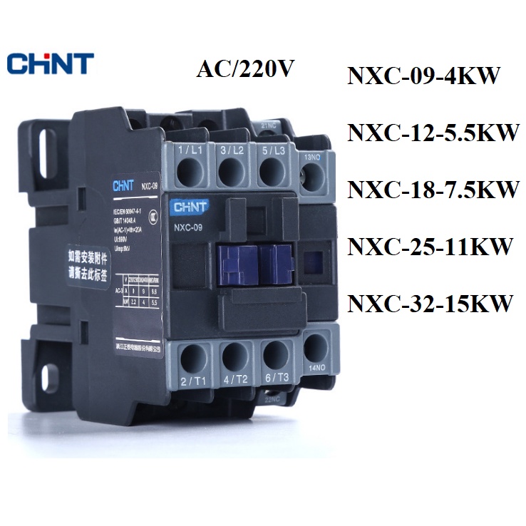 Khởi động từ CHINT NXC-220V contactor 9A 12A 18A 25A 32A