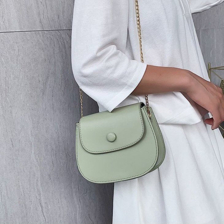 Túi Đeo Chéo Hình Vuông Cỡ Nhỏ Phối Dây Đeo Sợi Xích Phong Cách Hàn Quốc Thời Trang Cho Nữ