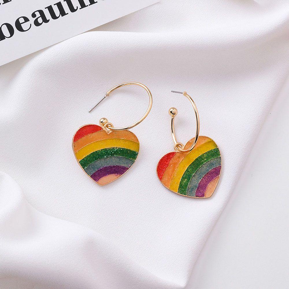 Bông Tai Dạng Vòng Hình Ngôi Sao / Mặt Cười / Bông Hoa Xinh Xắn Thời Trang