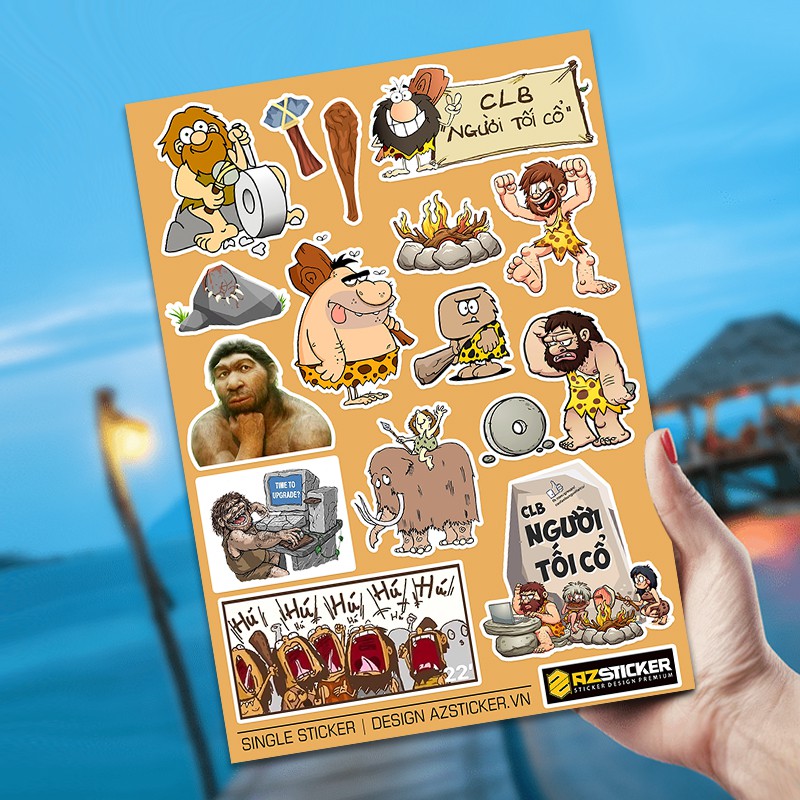 Set A4 Hình Dán Sticker Người Tối Cổ STKA20 Dán Trang Trí Sổ Sách, Đồ Dùng Cá Nhân, Thiết Bị Công Nghệ, Xe Cộ...