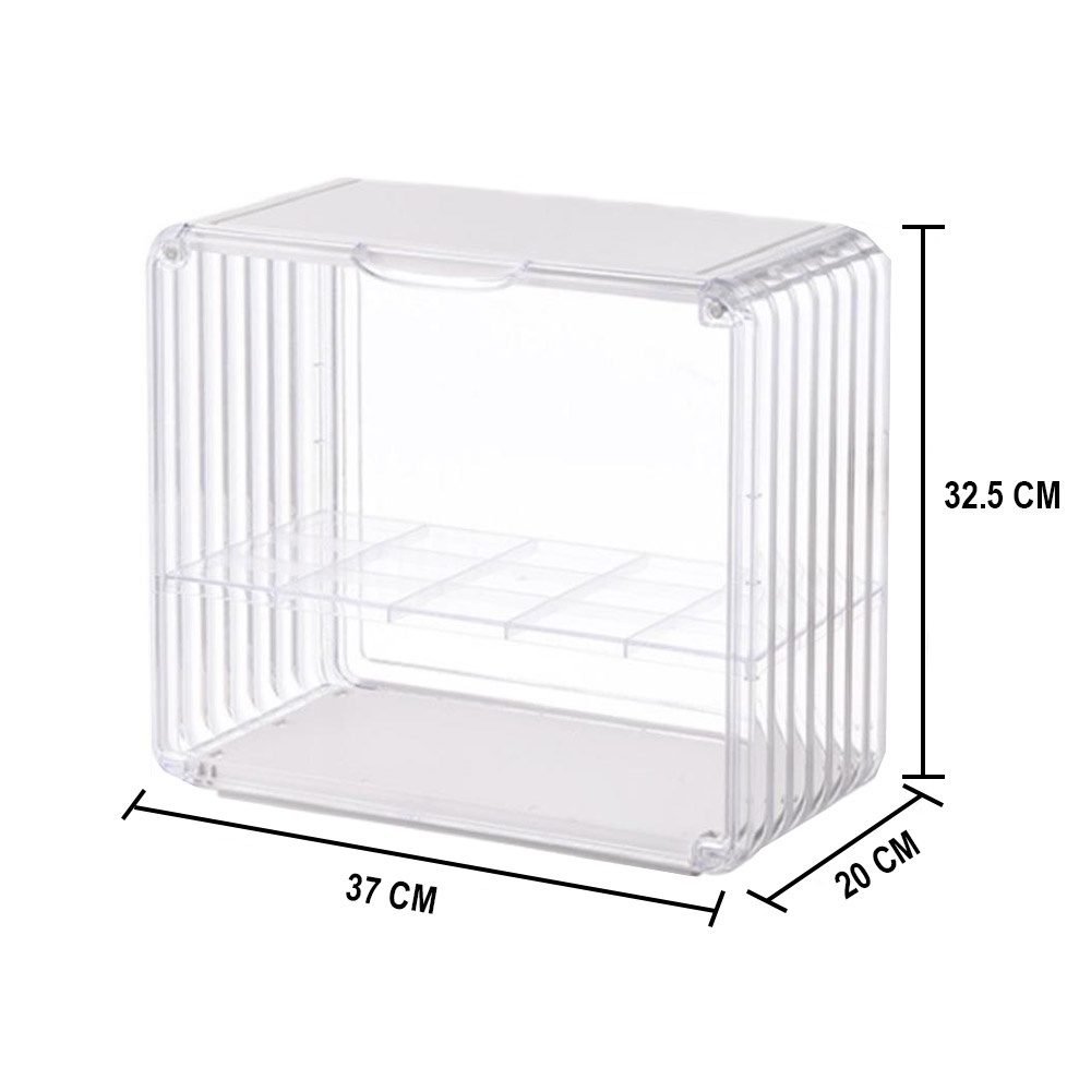 HomeBase STACKO Hộp đựng giỏ xách bằng nhựa W37xH32.5xD20cm màu trắng