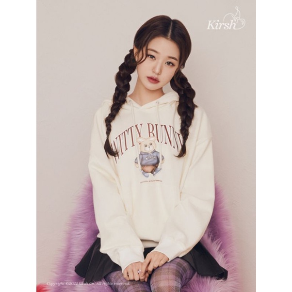 Áo khoác Hoodie Kirsh Witty Bunny Jang Wonyoung đáng yêu phong cách Hàn Quốc