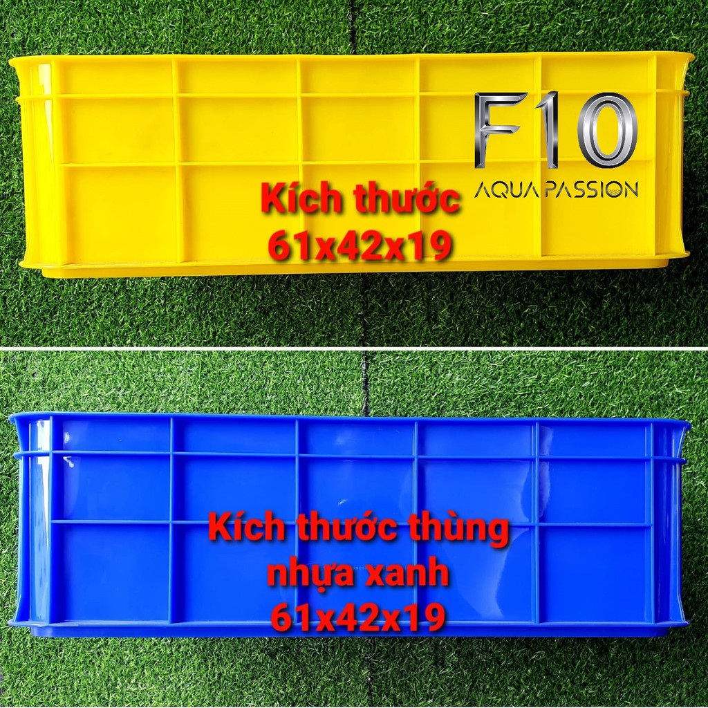 Khay nhựa nuôi cá sóng bít thấp kích thước 61x42x19